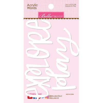 Bella BLVD Chloe Embellishment - Explore & Play Acrylic Words